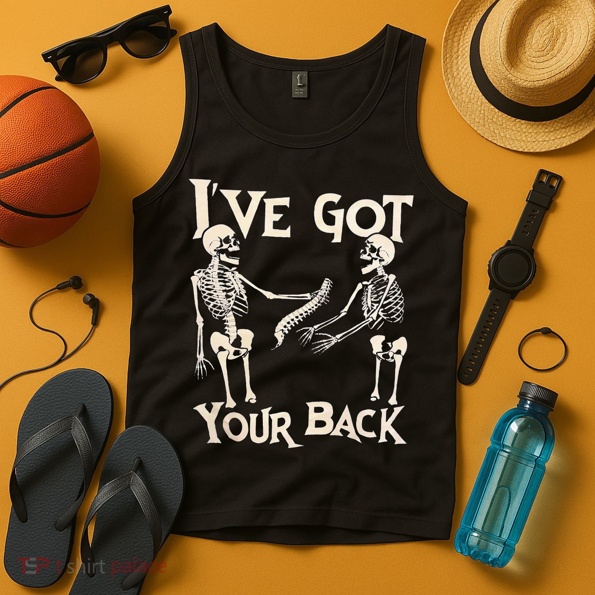 Ive Got Your Back Halloween Skeleton Skull Men And Women Tank Top