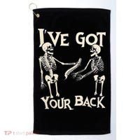 Ive Got Your Back Halloween Skeleton Skull Men And Women Golf Towel thumb 0