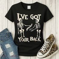 Ive Got Your Back Halloween Skeleton Skull Men And Women Women's T-Shirt thumb 3