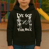 Ive Got Your Back Halloween Skeleton Skull Men And Women Kids Hoodie thumb 3