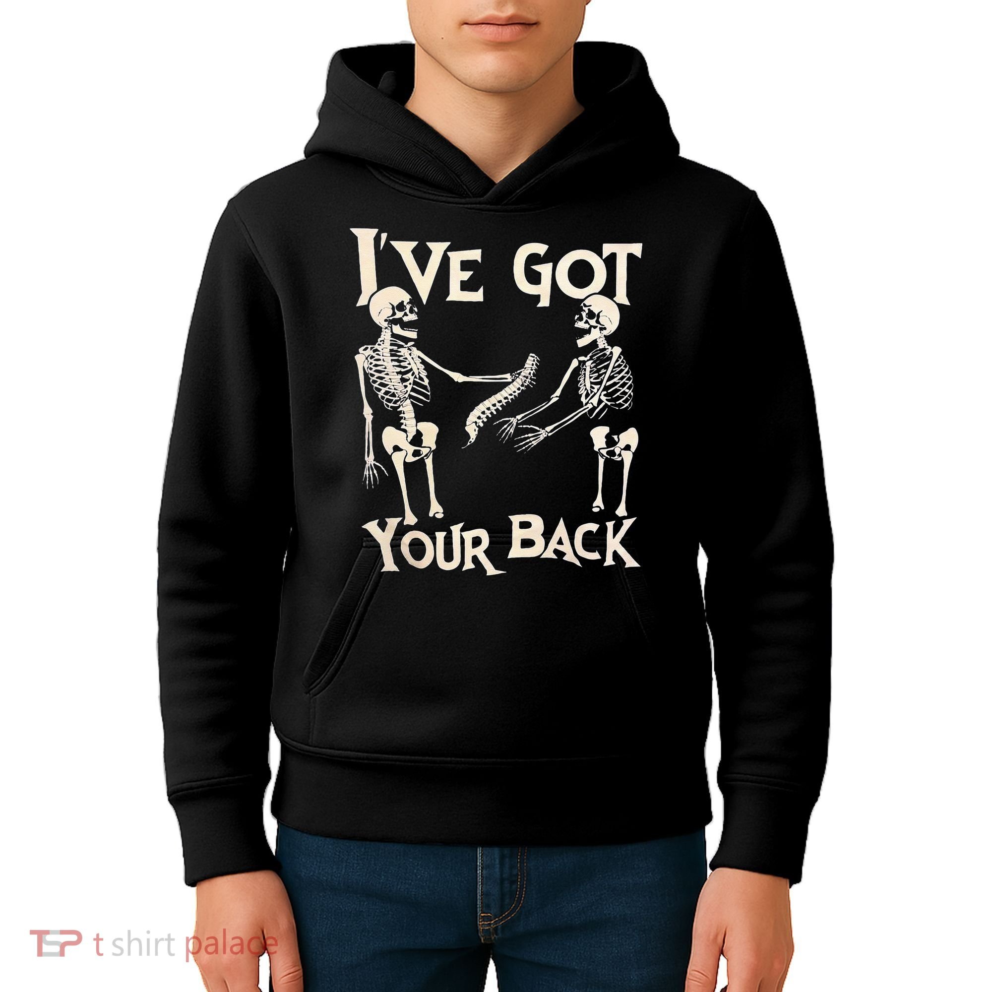 Ive Got Your Back Halloween Skeleton Skull Men And Women Kids Hoodie