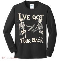 Ive Got Your Back Halloween Skeleton Skull Men And Women Kids Long Sleeve Shirt thumb 0