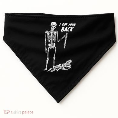 I Got Your Back Halloween Skeleton Skull Sarcastic USA-Made Doggie Bandana