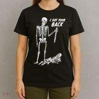 I Got Your Back Halloween Skeleton Skull Sarcastic T-Shirt thumb 4