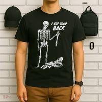 I Got Your Back Halloween Skeleton Skull Sarcastic T-Shirt thumb 6