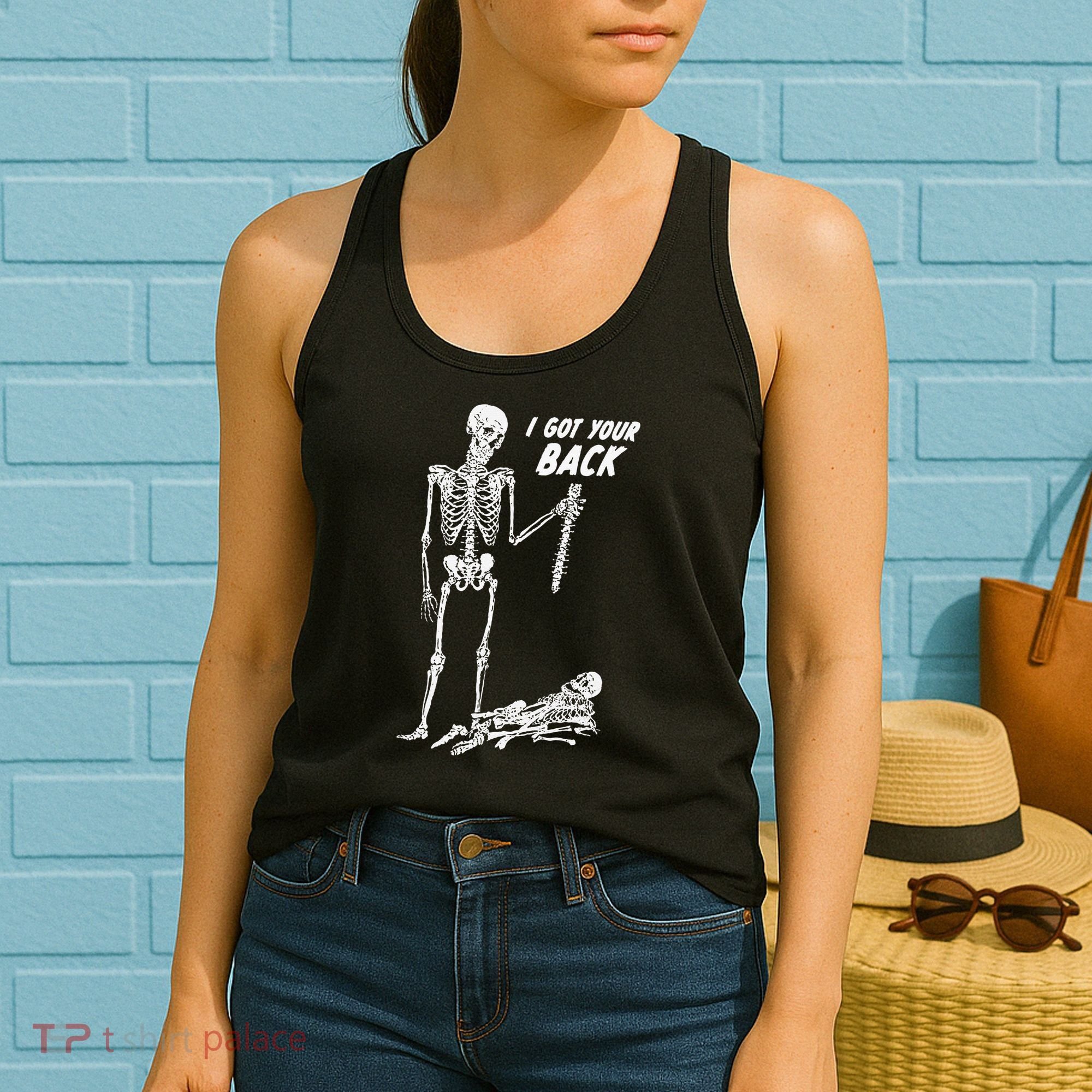 I Got Your Back Halloween Skeleton Skull Sarcastic Women's Tank Top
