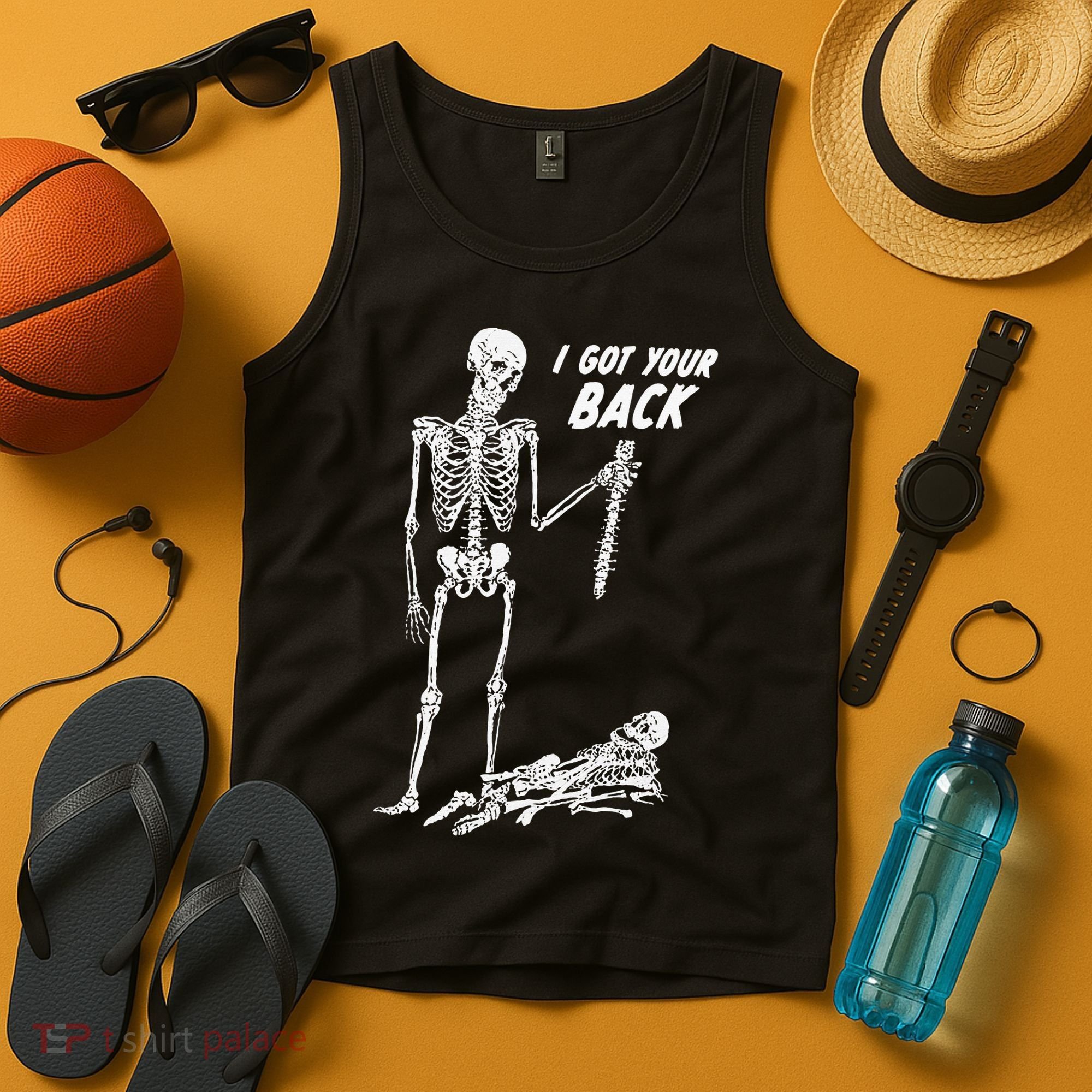I Got Your Back Halloween Skeleton Skull Sarcastic Tank Top