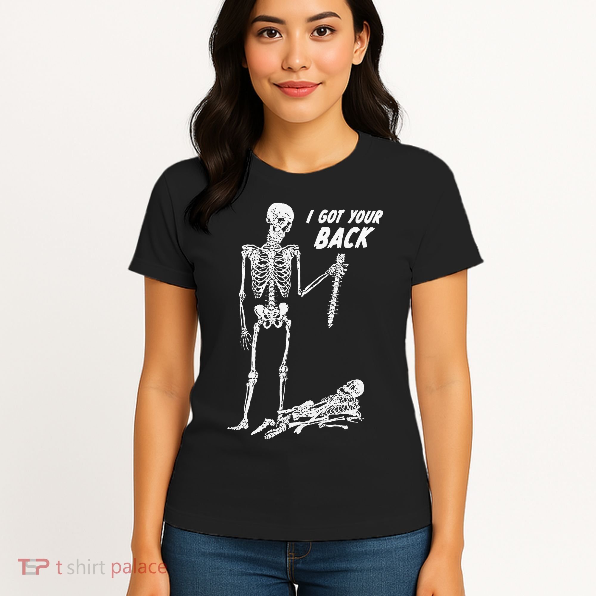 I Got Your Back Halloween Skeleton Skull Sarcastic Women's T-Shirt