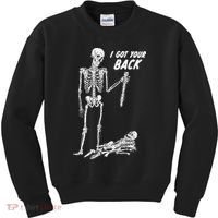 I Got Your Back Halloween Skeleton Skull Sarcastic Kids Sweatshirt thumb 0