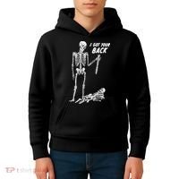 I Got Your Back Halloween Skeleton Skull Sarcastic Kids Hoodie thumb 4