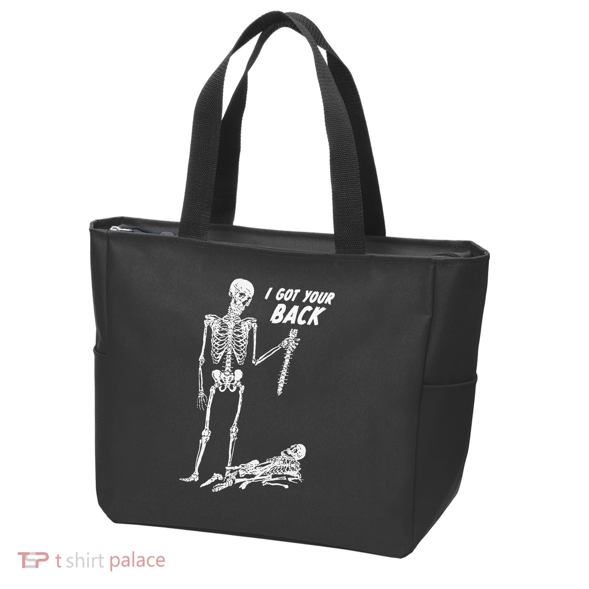 I Got Your Back Halloween Skeleton Skull Sarcastic Tote Bag