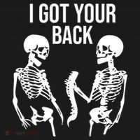 I Got Your Back Funny Skeleton Backpack thumb 2