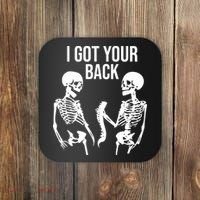 I Got Your Back Funny Skeleton Coaster thumb 0