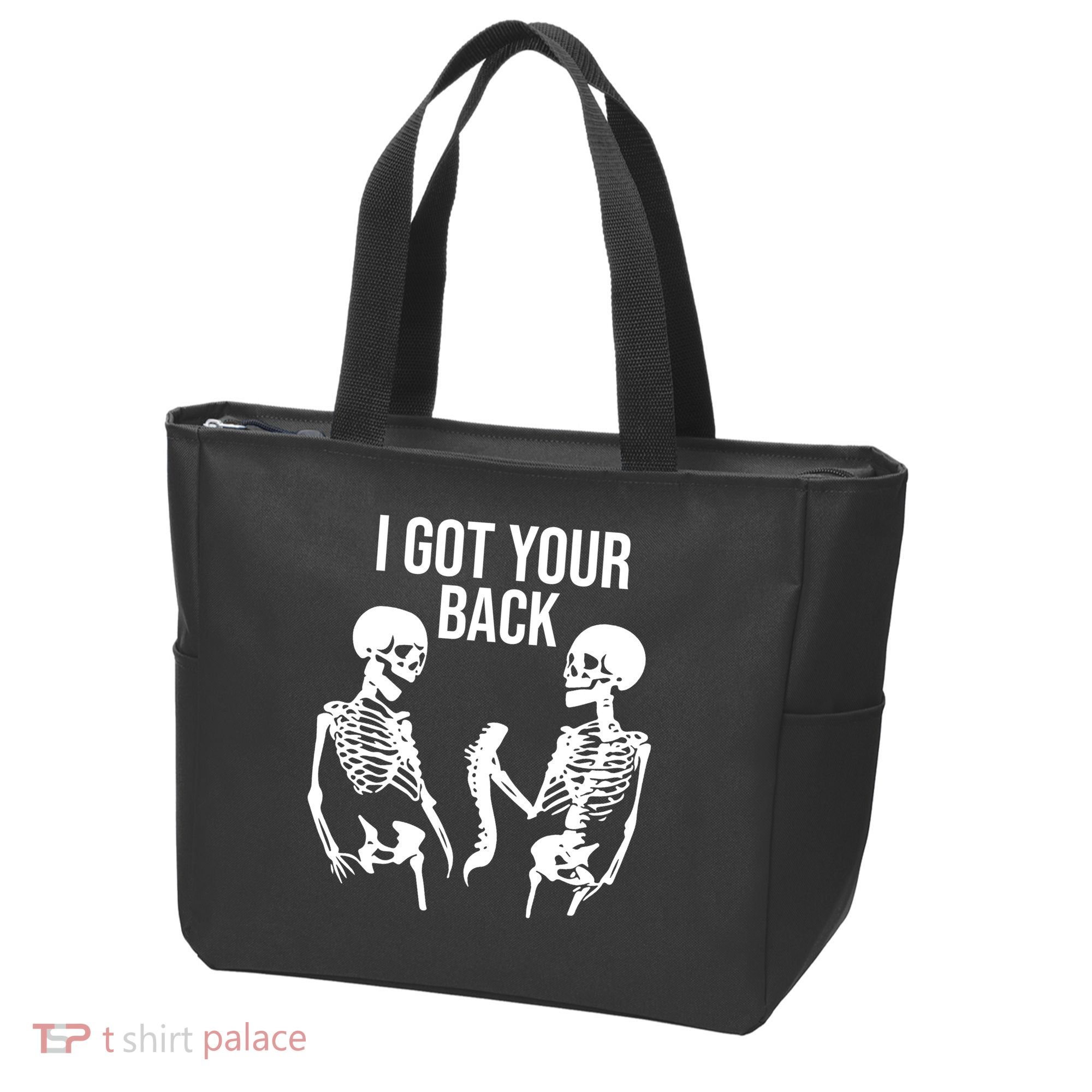 I Got Your Back Funny Skeleton Tote Bag