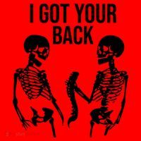 I Got Your Back Funny Skeleton Santa Hat thumb 1