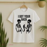 I Got Your Back Funny Skeleton T-Shirt thumb 2