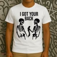 I Got Your Back Funny Skeleton T-Shirt thumb 3