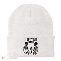I Got Your Back Funny Skeleton Beanie thumb 0