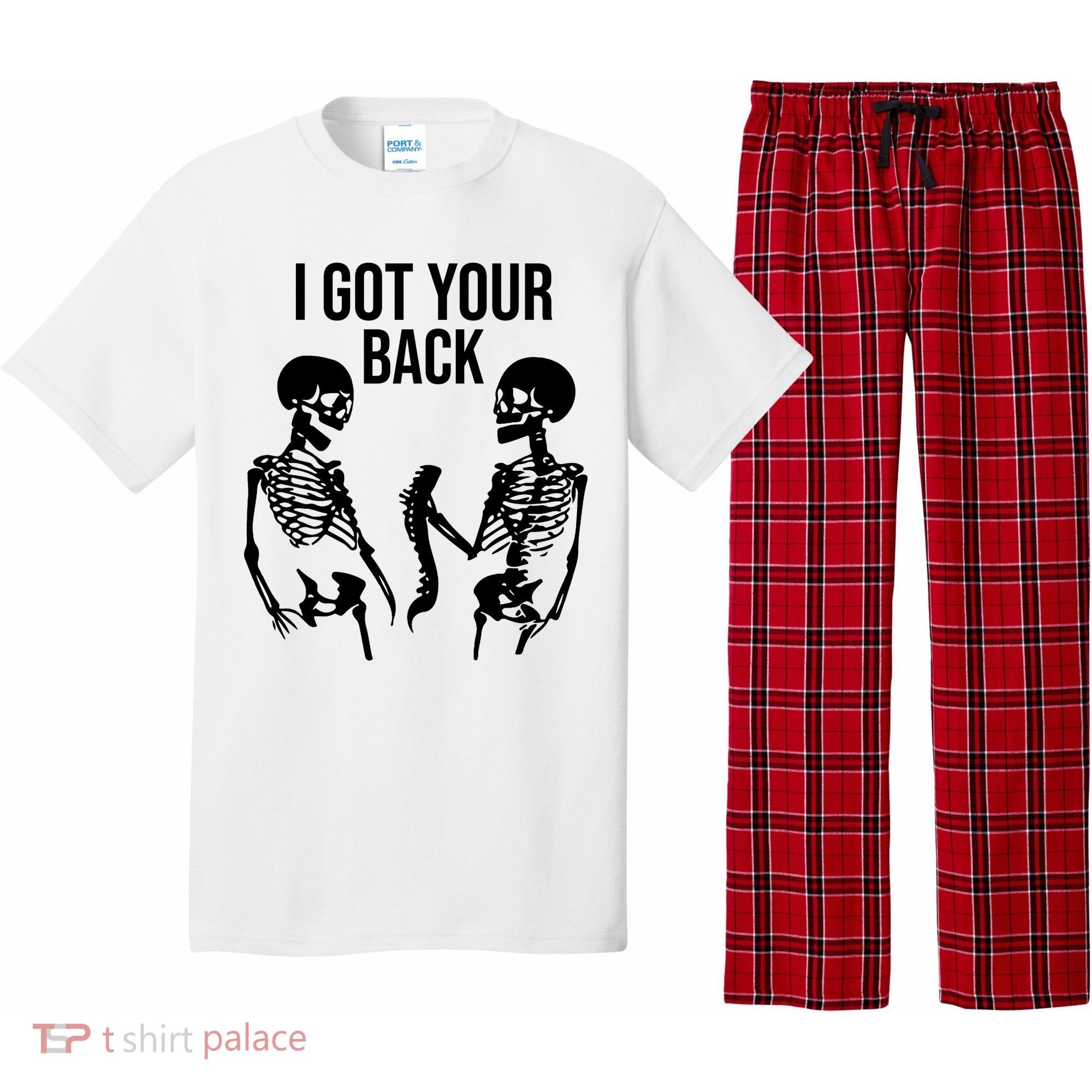 I Got Your Back Funny Skeleton Pajama Set
