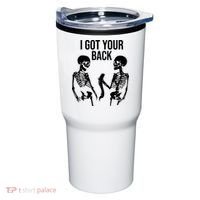 I Got Your Back Funny Skeleton Tumbler thumb 0