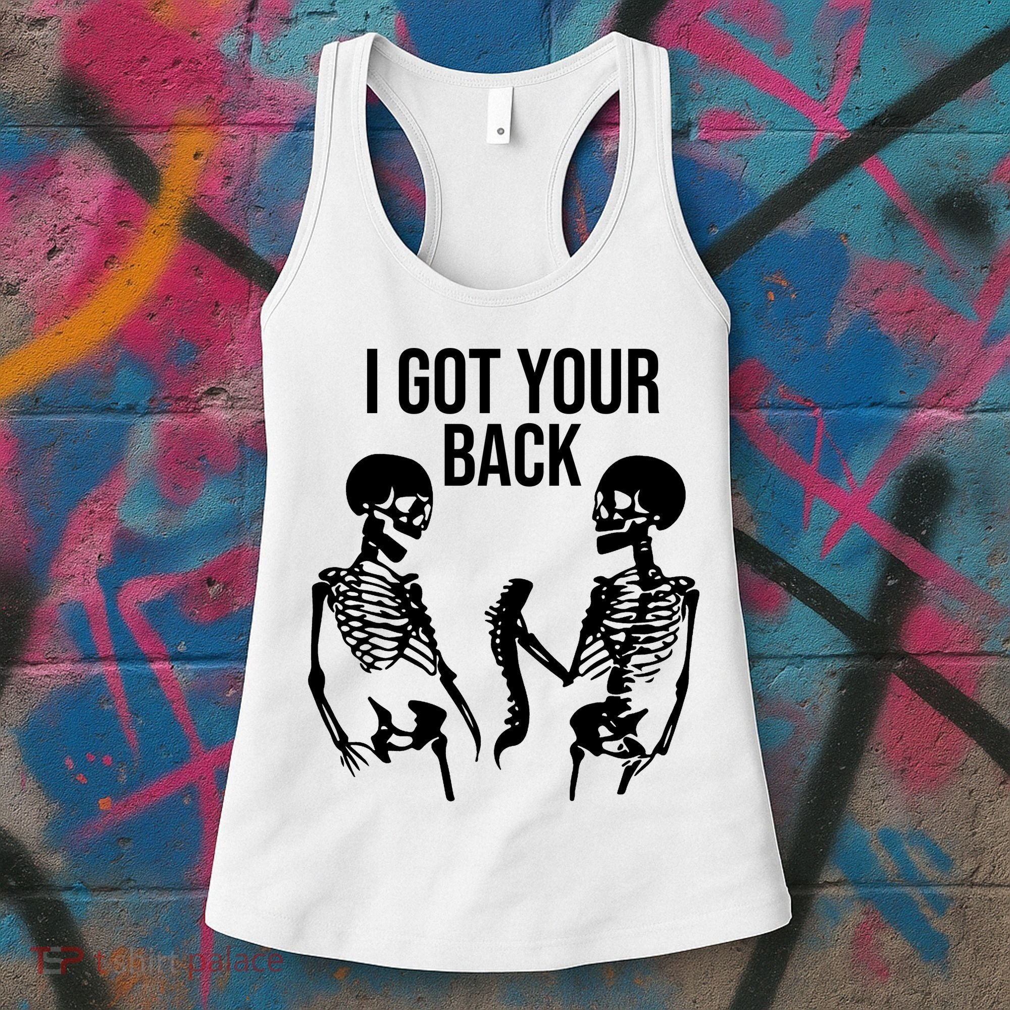 I Got Your Back Funny Skeleton Women's Tank Top