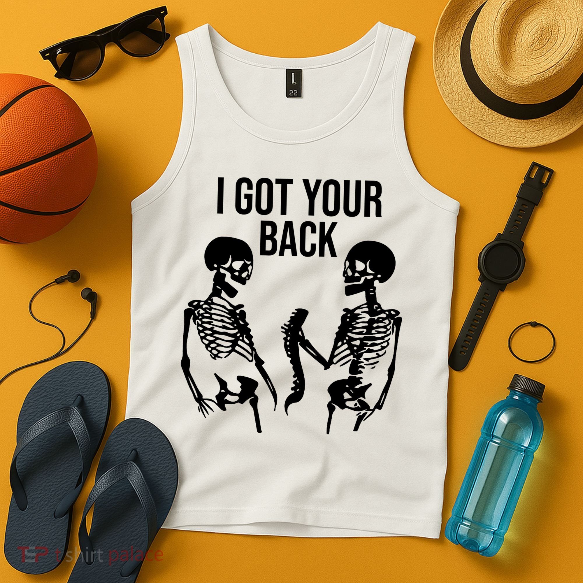 I Got Your Back Funny Skeleton Tank Top