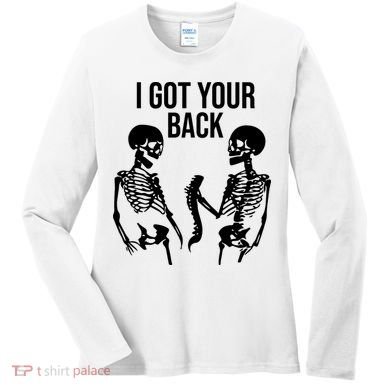 I Got Your Back Funny Skeleton Women's Long Sleeve Shirt
