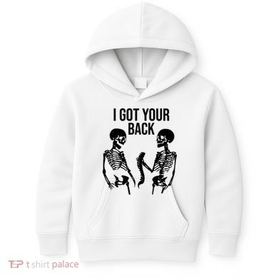 I Got Your Back Funny Skeleton Kids Hoodie