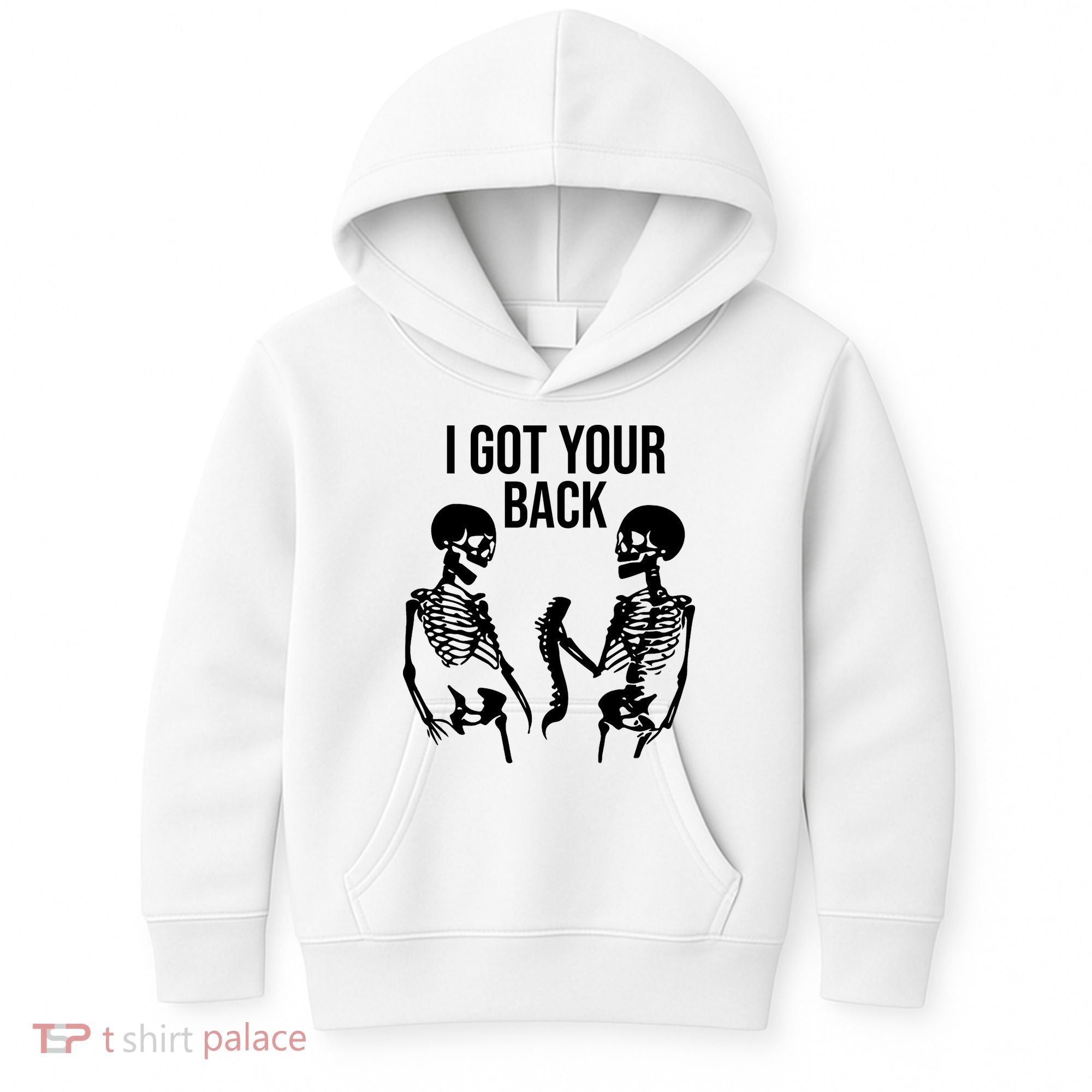I Got Your Back Funny Skeleton Kids Hoodie