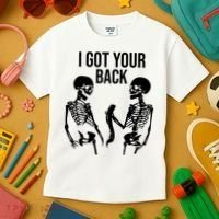 I Got Your Back Funny Skeleton Kids T-Shirt thumb 3