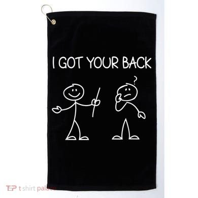 I Got Your Back Stick Figure Golf Towel