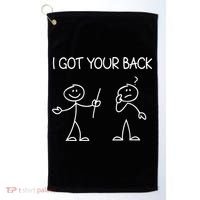 I Got Your Back Stick Figure Golf Towel thumb 0