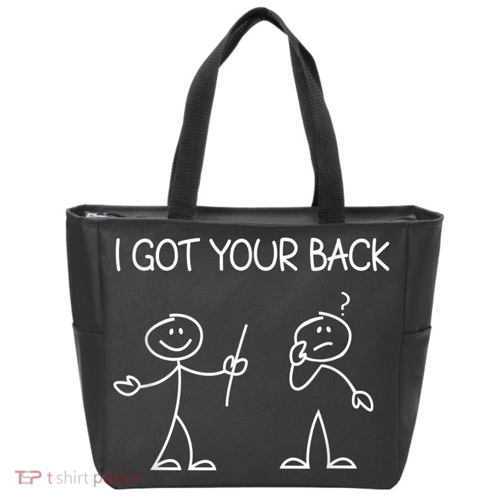 I Got Your Back Stick Figure Tote Bag