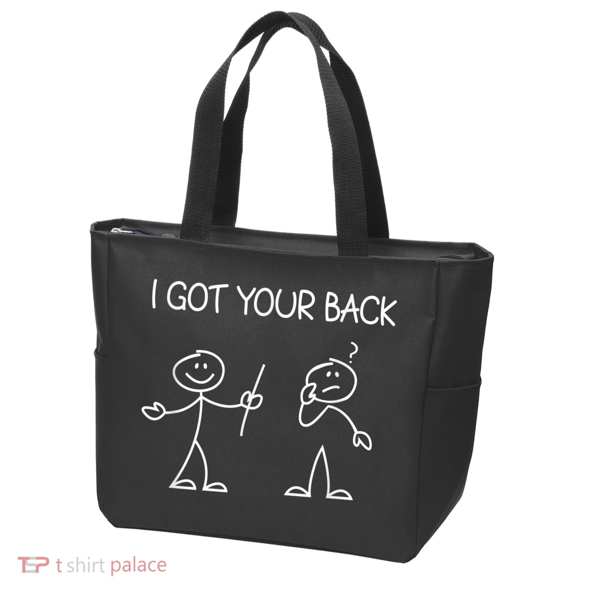 I Got Your Back Stick Figure Tote Bag