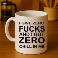 I Give Zero Fucks And I Got Zero Chill In Me Coffee Mug thumb 4