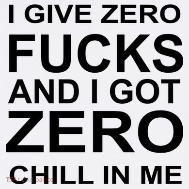I Give Zero Fucks And I Got Zero Chill In Me Urban Oversized Heavyweight T-Shirt