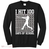 I Hit 100 Days Of School 100th Day Baseball Sweatshirt thumb 0