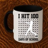 I Hit 100 Days Of School 100th Day Baseball Coffee Mug thumb 2
