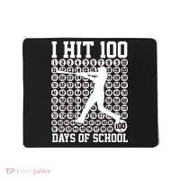 I Hit 100 Days Of School 100th Day Baseball Mousepad thumb 0