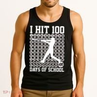 I Hit 100 Days Of School 100th Day Baseball Tank Top thumb 3