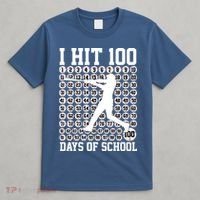 I Hit 100 Days Of School 100th Day Baseball T-Shirt thumb 4