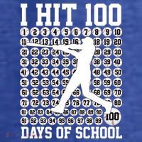 I Hit 100 Days Of School 100th Day Baseball T-Shirt thumb 5