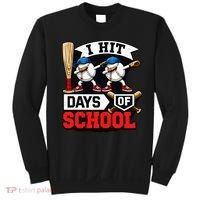 I Hit 100 Days Of School 100th Day Baseball Sweatshirt thumb 0