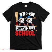 I Hit 100 Days Of School 100th Day Baseball T-Shirt thumb 0