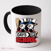 I Hit 100 Days Of School 100th Day Baseball Coffee Mug thumb 0