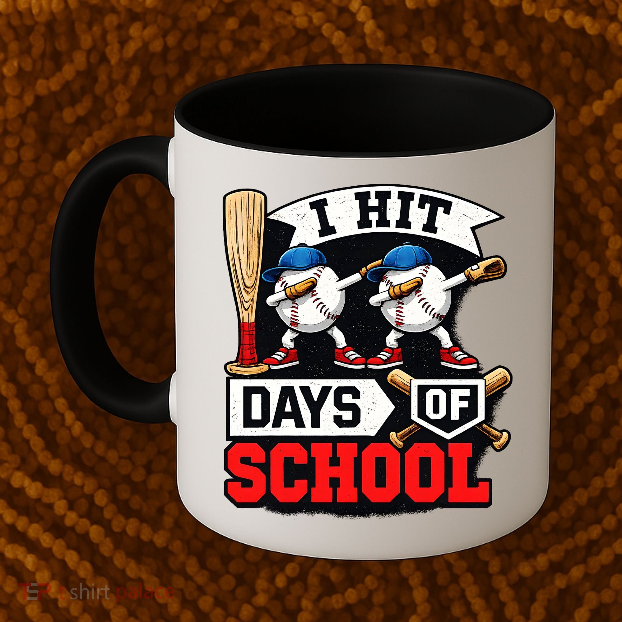 I Hit 100 Days Of School 100th Day Baseball Coffee Mug