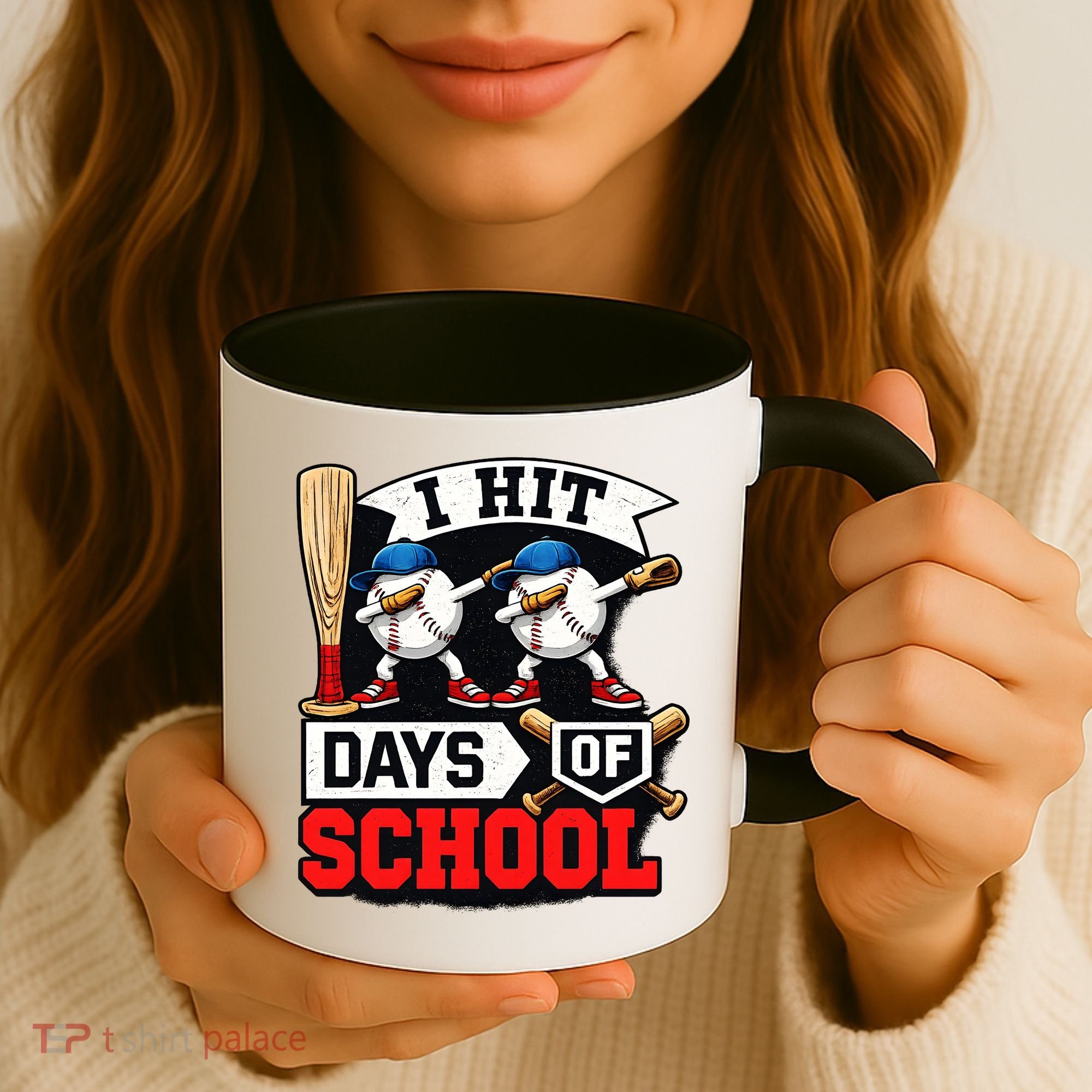 I Hit 100 Days Of School 100th Day Baseball Coffee Mug