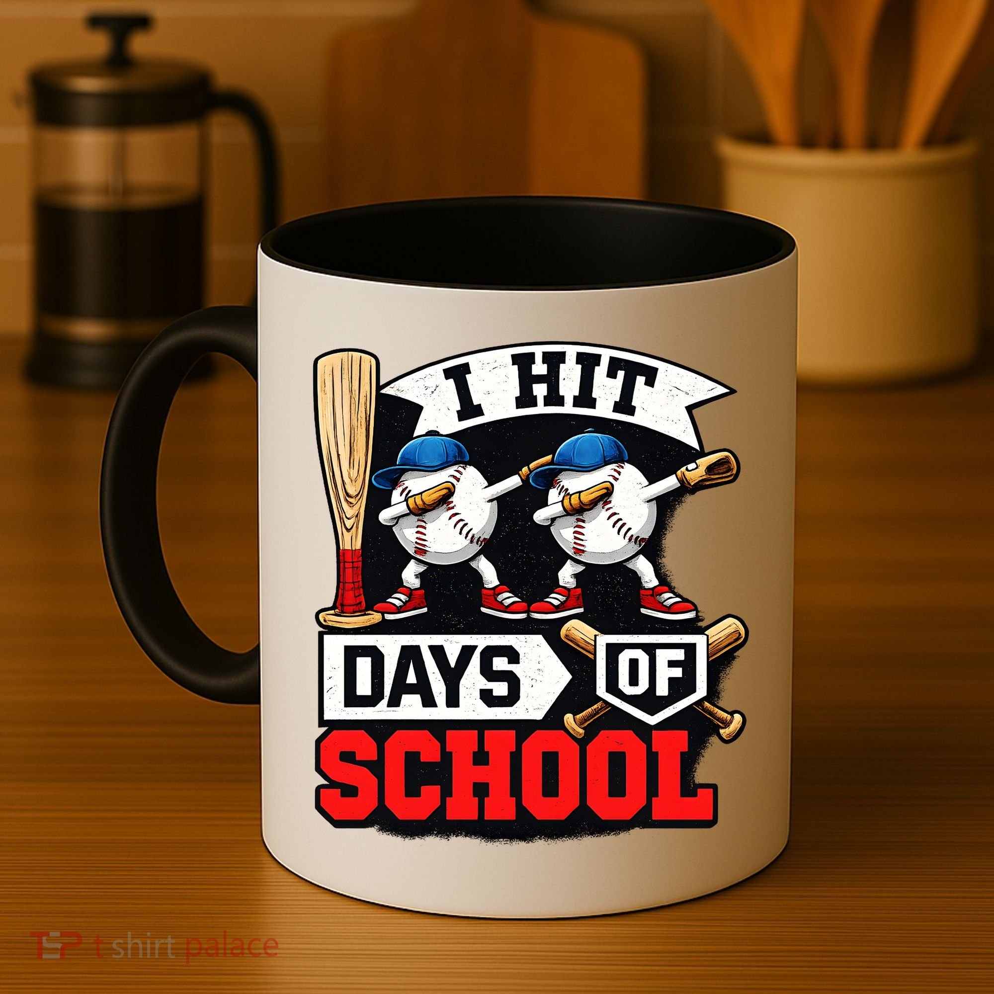 I Hit 100 Days Of School 100th Day Baseball Coffee Mug