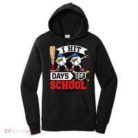 I Hit 100 Days Of School 100th Day Baseball Women's Hoodie thumb 0