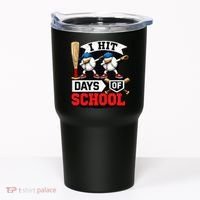 I Hit 100 Days Of School 100th Day Baseball Tumbler thumb 0